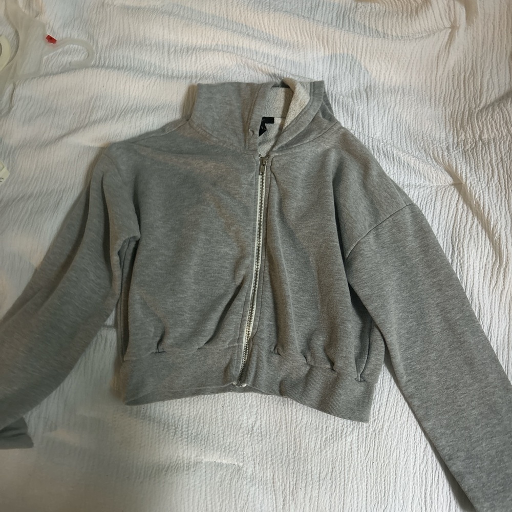 Forever 21 Heather Gray Fleece-Lined Hoodie